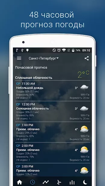 Прозрачные часы и погода Pro screenshot
