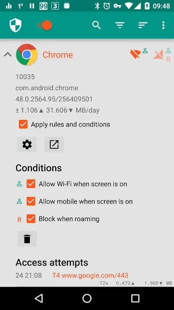 NetGuard - no-root firewall screenshot
